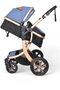 Baby Stroller - Blue/Gold - 3