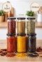 6-Piece Multi-Purpose 244 Cc Metal-Lidded Glass Jar Set for Canning, Jams, Honey, Sauces, and Spices, 244 Ml.