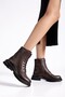 Genuine leather women's everyday ankle boots dc9619 - 2