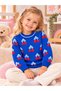 Girls' & Kids' Cherry-Print Crew-Neck Stretch Knit Sweater