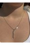 Xuping Row of Marquise Stone Vine / Leaf-Shaped Pendant Necklace for Women (Gold & Silver) - Stainless Steel - 3