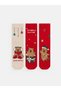 Quality Pieces from Çelebi Store: 3-Piece New Year's Themed Girls' Socks - 2