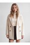 Quality Pieces from Çelebi Store Double Breasted Roba Collar Loose Fit Women's Cashmere Coat