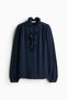 Ruffled crêpe blouse