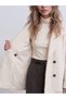 Quality Pieces from Çelebi Store Double Breasted Roba Collar Loose Fit Women's Cashmere Coat - 5