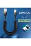 USB C to C Cable, Fast Charging & Data Transfer, Durable Spring Design, Tangle-Free, Stretchable Cor - 4