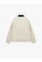 Classic Contrast Collar Long Sleeve Pocketed Buttoned Cashmere Jacket - 6