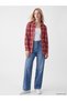 Rmz Gi̇yi̇m Farki̇yla Checkered Embroidered Loose Fit Women's Shirt - 2