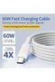 كابل USB-C إلى Type-C أصلي بقوة 60 واط - شحن سريع متوافق مع آيفون 15 برو ماكس، 16 برو - 2