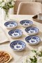 Set of 6 Vintage English-Style Floral Patterned Jam Dishes, Cookie Jars - 13 cm - Serving Bowl, Breakfast Bowl, Jam Dish, Snack Bowl. - 2
