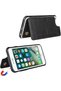 غطاء لهاتف iPhone 6 Plus/6S Plus/7 Plus/8 Plus، غطاء بتصميم محفظة مع فتحات للبطاقات وحزام للمعصم، مصنوع من جلد البولي يوريثان. - 5
