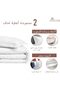 غطاء لحاف من القطن 100% مقاس فردي 140x200 أبيض 400 خيط - 3