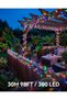 30m 300 LED Diwali Lights Plug in with Remote Timer Function - 2