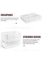 Plastic Storage Baskets for Desk Organizing, Office Drawer Organizer, 2 Medium+2 Small Durable Foldi - 5