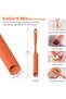 24,5cm Silicone Jar Spatula for Stirring (Scoop Tip,Orange) - 2
