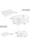 Plastic Storage Baskets for Desk Organizing, Office Drawer Organizer, 2 Medium+2 Small Durable Foldi - 6
