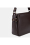 Women's Dark Brown Zippered Multi-Compartment Crossbody Bag - 3