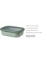 Cirqula Multi Rectangular 3-Piece-Bowl Set-Food Storage Containers-Stackable-Dishwasher Safe, Hoch, - 3