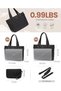 Tote Bag for Women, Large Puffer Tote Bag with Zipper Quilted Light Work Bag - 4