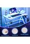 Ergonomic A-shaped Gaming Table Computer Desk with Carbon Fiber Desktop,Office Table Study Desk with - 4