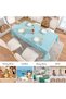 Rectangle Tablecloth Waterproof Linen Texture Stain and Wrinkle Resistant Washable Decorative Fabric - 7