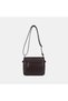 Women's Dark Brown Zippered Multi-Compartment Crossbody Bag - 4