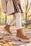 Saka Nubuck Leather Lace-Up Girls' Boots - 3
