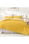 Comforter Full Size, 3 Pieces Lightweight Solid Bed Set | Mustard Yellow Soft Fluffy Down Alternativ - 6