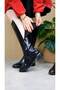 Zovya Women's Buckle-Detailed Knee-High Boots with Zipper - 2