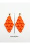Orange Solid Dangle Earrings - 5
