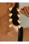 Gold Solid Dangle Earrings - 2
