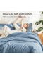 Oversized King Comforter Set Grayish Blue Super King Plus Size, 3 Pieces Lightweight Solid Bedding C - 2