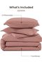 Misty Pink Queen Comforter Set, 3 Pieces Lightweight Solid Bed Set - 8