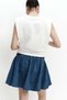 MAMA Flared cotton-blend skort - 3