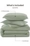 Queen Comforter Set Sage Green, 3 Pieces Boho Lightweight Solid Bedding Comforters & Sets, Double Do - 7