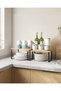 Cabinet Organizer Shelf, Set of 2 Kitchen Counter Shelves, Kitchen Storage, Spice Rack, Stackable, E - 2