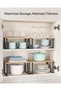 Cabinet Organizer Shelf, Set of 2 Kitchen Counter Shelves, Kitchen Storage, Spice Rack, Stackable, E - 3
