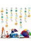 Outer Space Garland, Astronaut Rocket Shooting Star Hanging Decoration - 4