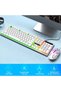 Computer Gaming Keyboard and Mouse Combo, White - 2