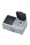 Socket and Switch Module 10A 250V IP54, Schuko Socket and Switch
