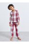 Boys Check Button Front Shirt and Pyjama Set