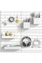 Pegboard Wall Display Panel, 4-Pack Pegboard Organizers with 2 Installation Ways, Durable Plastic Wa - 6