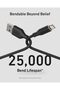كابل USB من النوع A إلى USB من النوع C، كابل توصيل USB إلى USB من النوع C (عبوة مزدوجة، طول 0.9 متر، لون أسود). - 4