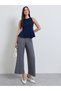 Navy Blue Sleeveless Peplum Top - 2