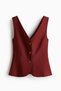 Linen-blend waistcoat - 4
