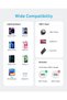 كابل USB-C إلى Lightning، كابل USB-C إلى Lightning مجدول (عبوة من قطعتين، طول 6 أقدام، لون أسود)، حاصل على شهادة MFi. - 5