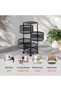 Circular Storage Rack -4 Layer Black- Durable Corrosion-Resistant Tiered Space-Saving Storage Rack w - 5