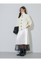 Off White High Neck Button-Up Ribbed Cardigan - 4