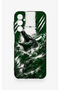 Samsung A14 Compatible Green Crocodile-Themed Patterned Silicone Case - 2