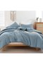 Oversized Queen Comforter Dusty Blue, 3pcs (1 Comforter & 2